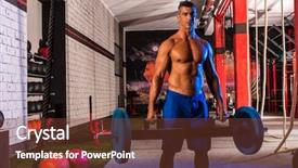  Presentation with weightlifting - Slides enhanced with hex dead lift shrug bar background and a tawny brown colored foreground
