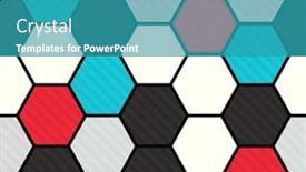  Presentation with hexagon - Amazing slides having hexagon-colorful-seamless-pattern-background backdrop and a teal colored foreground