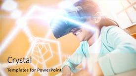  Presentation with hexagon - PPT layouts enhanced with hexagon design with glowing light background and a lemonade colored foreground