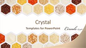 Presentation with hexagons - Amazing slides having hexagons with different varieties of cereals backdrop and a cream colored foreground