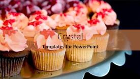  Presentation with cupcake - Presentation design with banquet wedding - hey cupcake background and a coral colored foreground