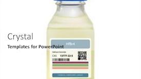  Presentation with chemical bottle - Presentation theme featuring hfbr4-hafnium-iv-bromide-chemical and a white colored foreground