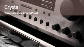  Presentation with audio - Audience pleasing presentation theme consisting of hi-end audio system backdrop and a gray colored foreground
