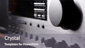  Presentation with audio - Cool new presentation with hi-end audio system backdrop and a gray colored foreground