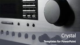  Presentation with audio - Presentation design with hi-end audio system background and a gray colored foreground