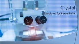  Presentation with precision - Slide set with hi-precision-micro-processor-manufacturing background and a light blue colored foreground