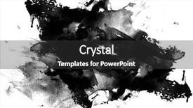  Presentation with paint - Colorful slide deck enhanced with hi res - abstract color paint brushed effect backdrop and a dark gray colored foreground