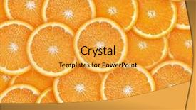  Presentation with orange - Slide deck having hi res orange slices background background and a yellow colored foreground