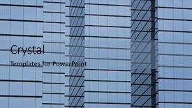  Presentation with modern building - Amazing PPT theme having hi rise - modern office building with glass backdrop and a teal colored foreground