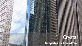  Presentation with rise - Presentation having hi rise - office buildings background and a gray colored foreground