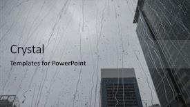  Presentation with rain water - Slide set consisting of hi rise - rain water sliding background and a light gray colored foreground