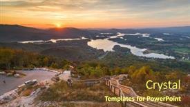  Presentation with usa - Slides having hiawassee-georgia-usa-landscape background and a tawny brown colored foreground