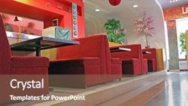  Presentation with asia history maps - Presentation having hibachi - asia style restaurant interior image background and a coral colored foreground