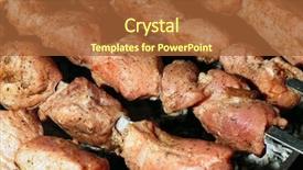  Presentation with kebab - Slide deck featuring hibachi - shish kebab background and a red colored foreground