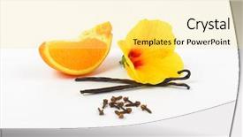  Presentation with hibiscus - Audience pleasing presentation consisting of hibiscus-orange-vanilla-and-cloves backdrop and a blonde colored foreground