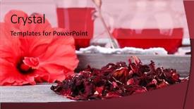  Presentation with hibiscus - Amazing presentation theme having hibiscus tea in glass teapot backdrop and a red colored foreground
