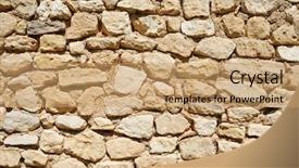  Presentation with stacked stone wall - Colorful presentation theme enhanced with hicks - background created with stone wall backdrop and a coral colored foreground