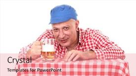  Presentation with drinking contraceptives pharmacy and healthcare - Colorful slide set enhanced with hicks - man is drinking beer backdrop and a  colored foreground