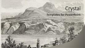  Presentation with view of the old port - Audience pleasing slides consisting of hictorical art - lake albano old view rome backdrop and a  colored foreground