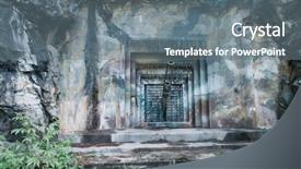  Presentation with second world war - Presentation enhanced with hidden bunker and defence system background and a gray colored foreground