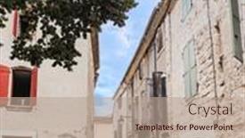  Presentation with hidden - Presentation design with hidden-gem-of-france-exploring and a coral colored foreground