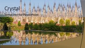  Presentation with reflecting - Colorful slides enhanced with hidden in a remote area backdrop and a light blue colored foreground