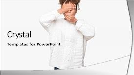  Presentation with eye african american models - PPT theme with hide - beautiful young african american woman background and a  colored foreground