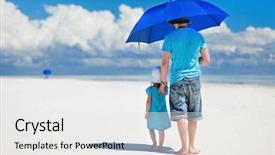  Presentation with hide - Theme consisting of hide from the sun background and a sky blue colored foreground