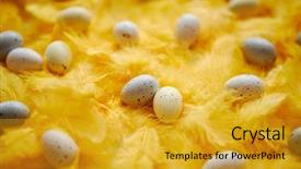  Presentation with floral pastel colors - Beautiful theme featuring hideout - composition of pastel colorful easter backdrop and a gold colored foreground