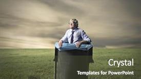  Presentation with bin - Beautiful PPT theme featuring hideout - garbage bin backdrop and a  colored foreground