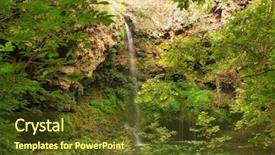  Presentation with renewable energy and natural gas - Colorful presentation design enhanced with hideout - natural partially shaded waterfall running backdrop and a tawny brown colored foreground