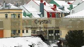  Presentation with married couples on the mountain - PPT layouts featuring hideout - village in the mountain background and a coral colored foreground