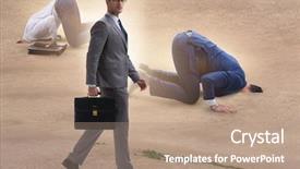  Presentation with sand - Slide deck enhanced with hiding his head in sand background and a coral colored foreground