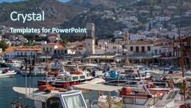  Presentation with marina security - Audience pleasing theme consisting of hidro - marina and the pier backdrop and a  colored foreground