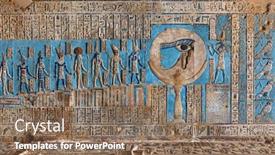  Presentation with egyptian - Slide set with hieroglyphic-carvings-and-paintings background and a violet colored foreground