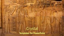  Presentation with ancient - PPT layouts featuring hieroglyphic-carvings-on-the-exterior background and a tawny brown colored foreground