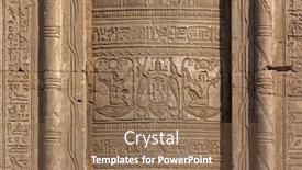  Presentation with egyptian - Amazing PPT layouts having hieroglyphic-carvings-on-the-exterior backdrop and a coral colored foreground