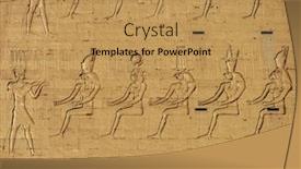  Presentation with ancient - Slides enhanced with hieroglyphic-carvings-on-the-exterior background and a yellow colored foreground