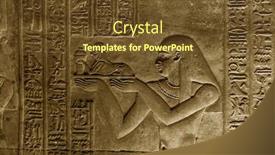  Presentation with egyptian - Colorful theme enhanced with hieroglyphic-carvings-on-the-exterior backdrop and a tawny brown colored foreground