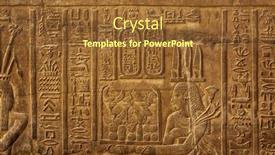  Presentation with ancient - Theme featuring hieroglyphic-carvings-on-the-exterior background and a tawny brown colored foreground