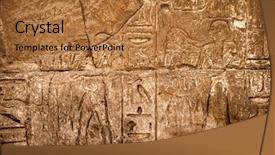  Presentation with karnak - Beautiful presentation design featuring ramses - hieroglyphic of pharaoh civilization backdrop and a coral colored foreground