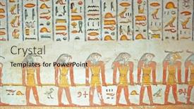  Presentation with kings - PPT theme having hieroglyphics-inside-the-tomb background and a soft green colored foreground