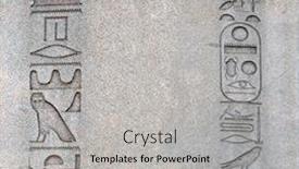  Presentation with granite - PPT theme consisting of hieroglyphs-on-the-ancient-granite background and a light gray colored foreground