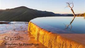  Presentation with hot springs - Cool new presentation theme with hierve-el-agua-natural-hot backdrop and a red colored foreground