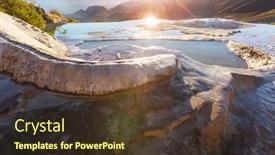  Presentation with hot springs - Slides consisting of hierve-el-agua-natural-hot background and a tawny brown colored foreground