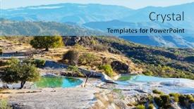  Presentation with hot springs - Slides enhanced with hierve-el-agua-natural-hot background and a light blue colored foreground