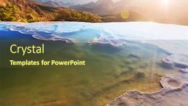  Presentation with hot springs - Colorful PPT layouts enhanced with hierve-el-agua-natural-hot backdrop and a tawny brown colored foreground