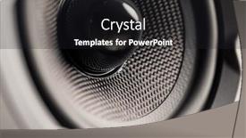  Presentation with audio hifi - Theme with hifi-audio-speaker-close-up background and a dark gray colored foreground