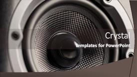  Presentation with hifi - PPT layouts consisting of hifi-audio-speaker-close-up background and a wine colored foreground