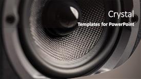  Presentation with hifi - Presentation theme consisting of hifi-audio-speaker-close-up background and a black colored foreground